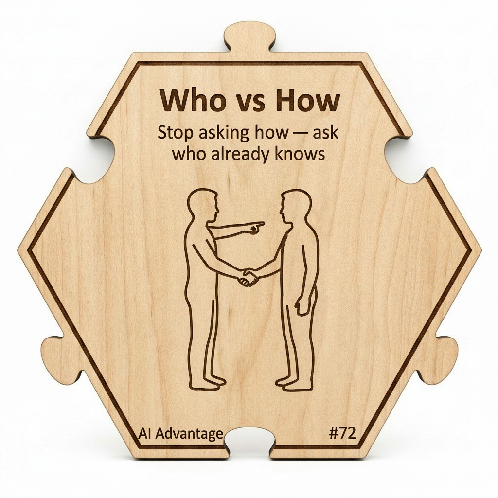 Who vs How puzzle piece from the AI Advantage Set set