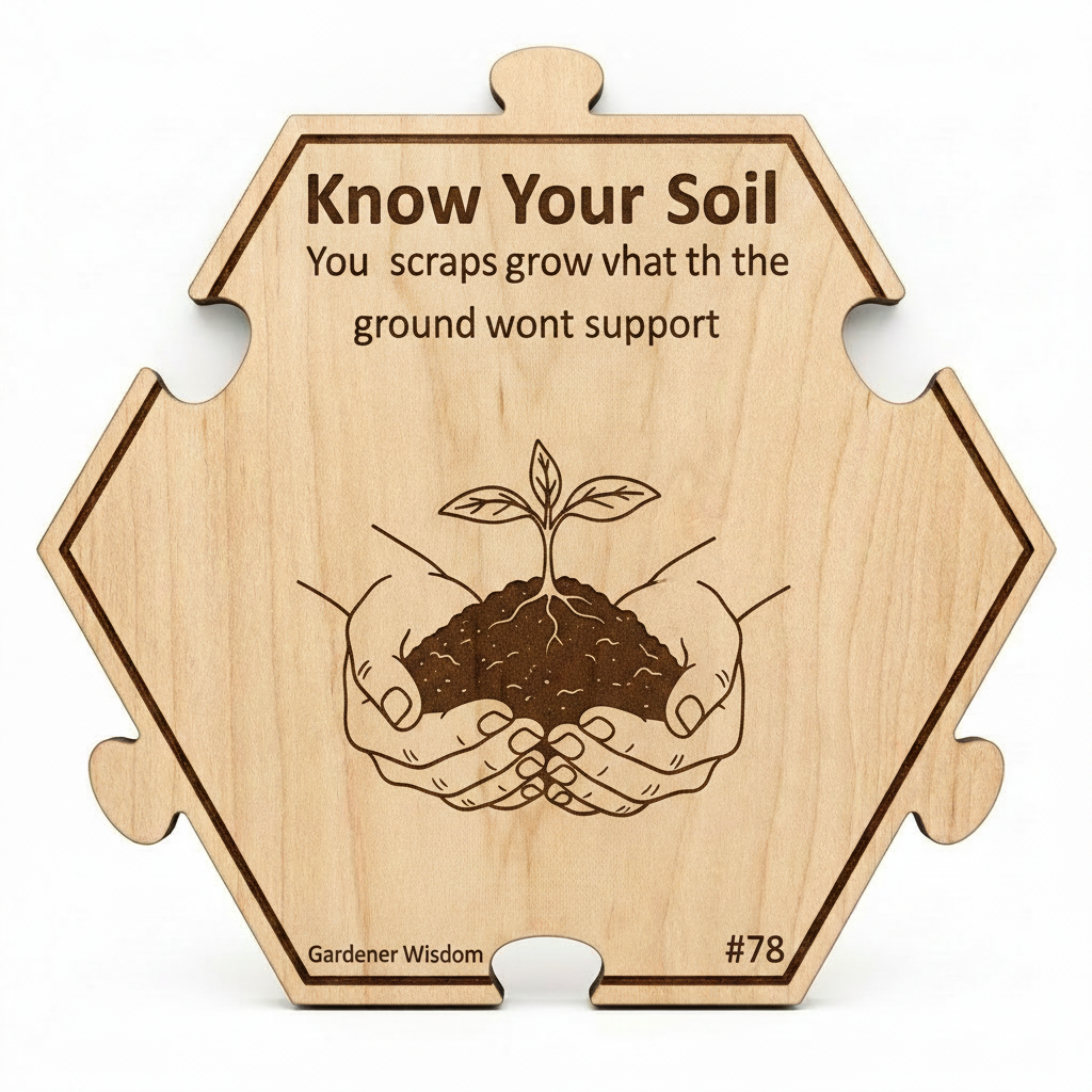 Know Your Soil puzzle piece from the Gardener Wisdom Set set