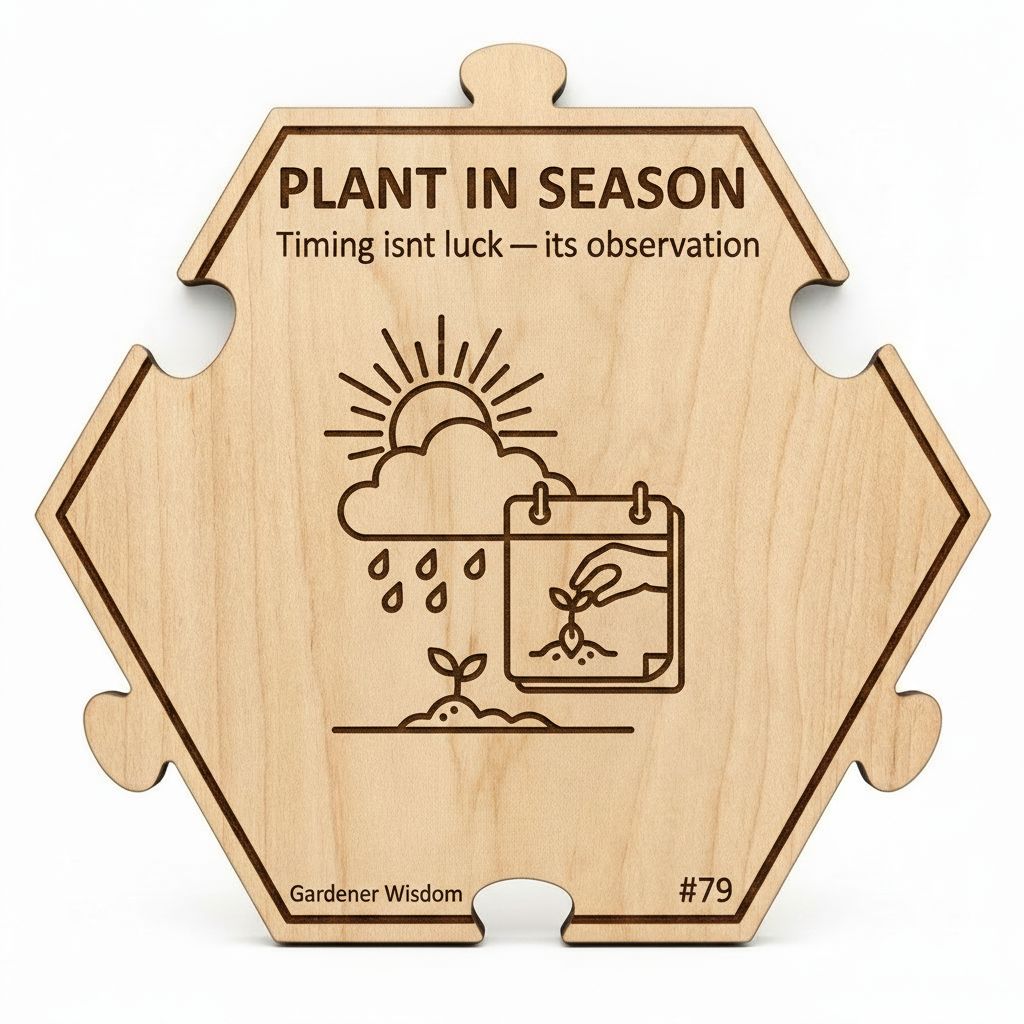 Plant in Season puzzle piece from the Gardener Wisdom Set set