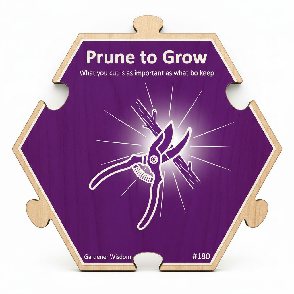Prune to Grow puzzle piece from the Gardener Wisdom Set set