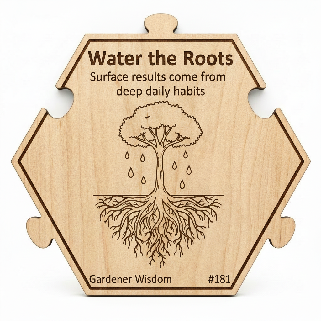 Water the Roots puzzle piece from the Gardener Wisdom Set set