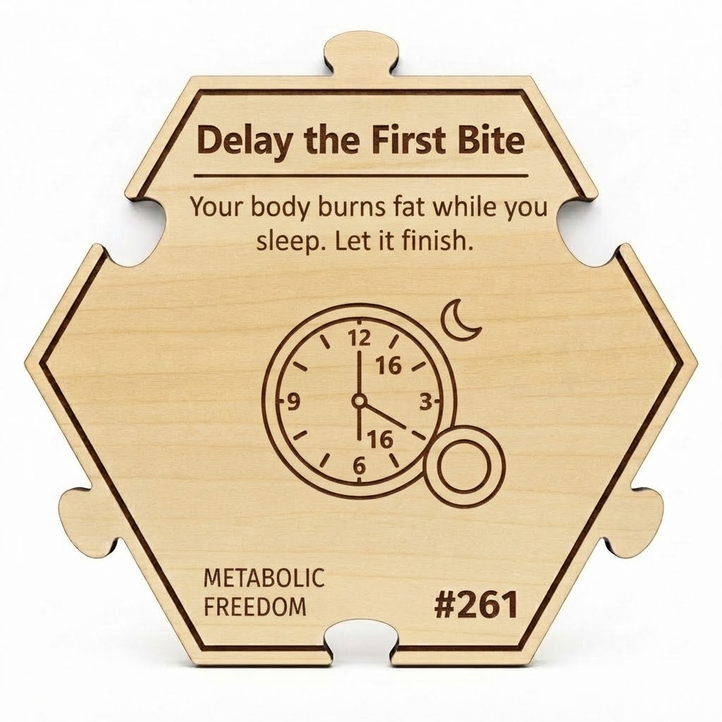 Delay the First Bite puzzle piece from the Metabolic Freedom Set set