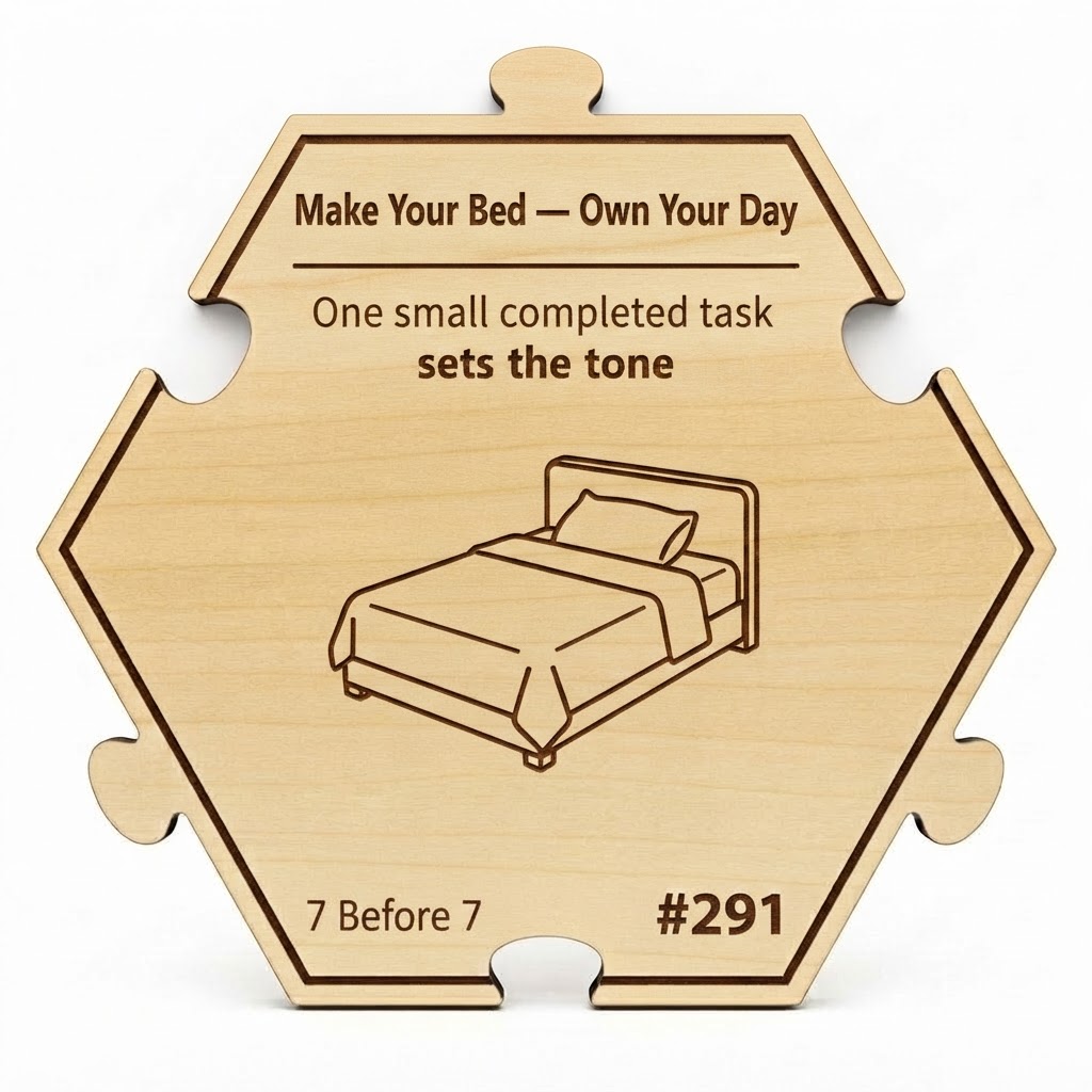 Make Your Bed — Own Your Day puzzle piece from the 7 Before 7 Set set