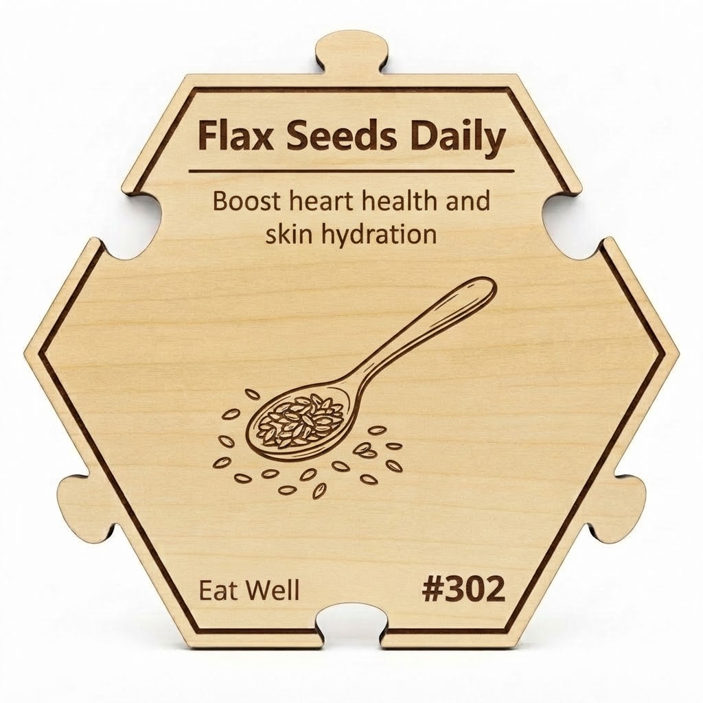 Elevate Your Health with Flax Seeds puzzle piece from the Eat Well Set set