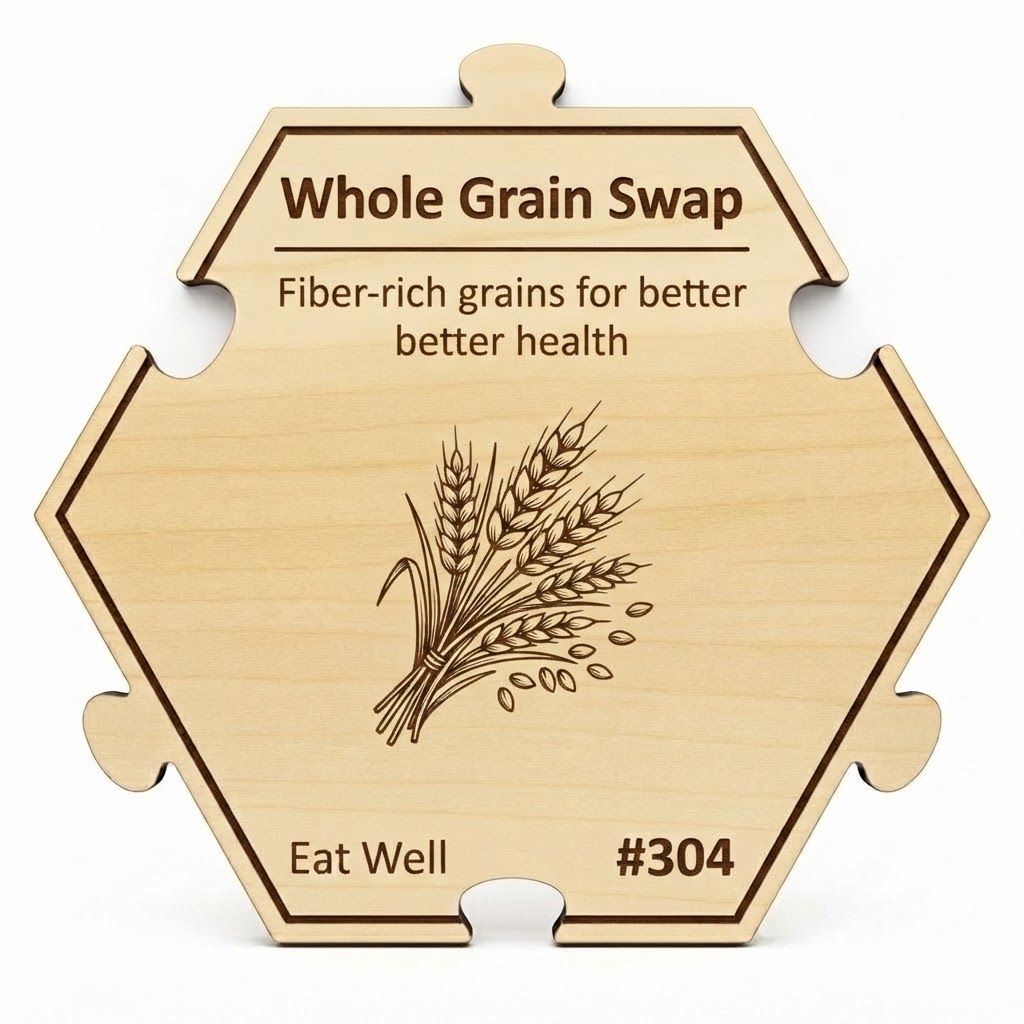 Boost Your Health with Whole Grains puzzle piece from the Eat Well Set set