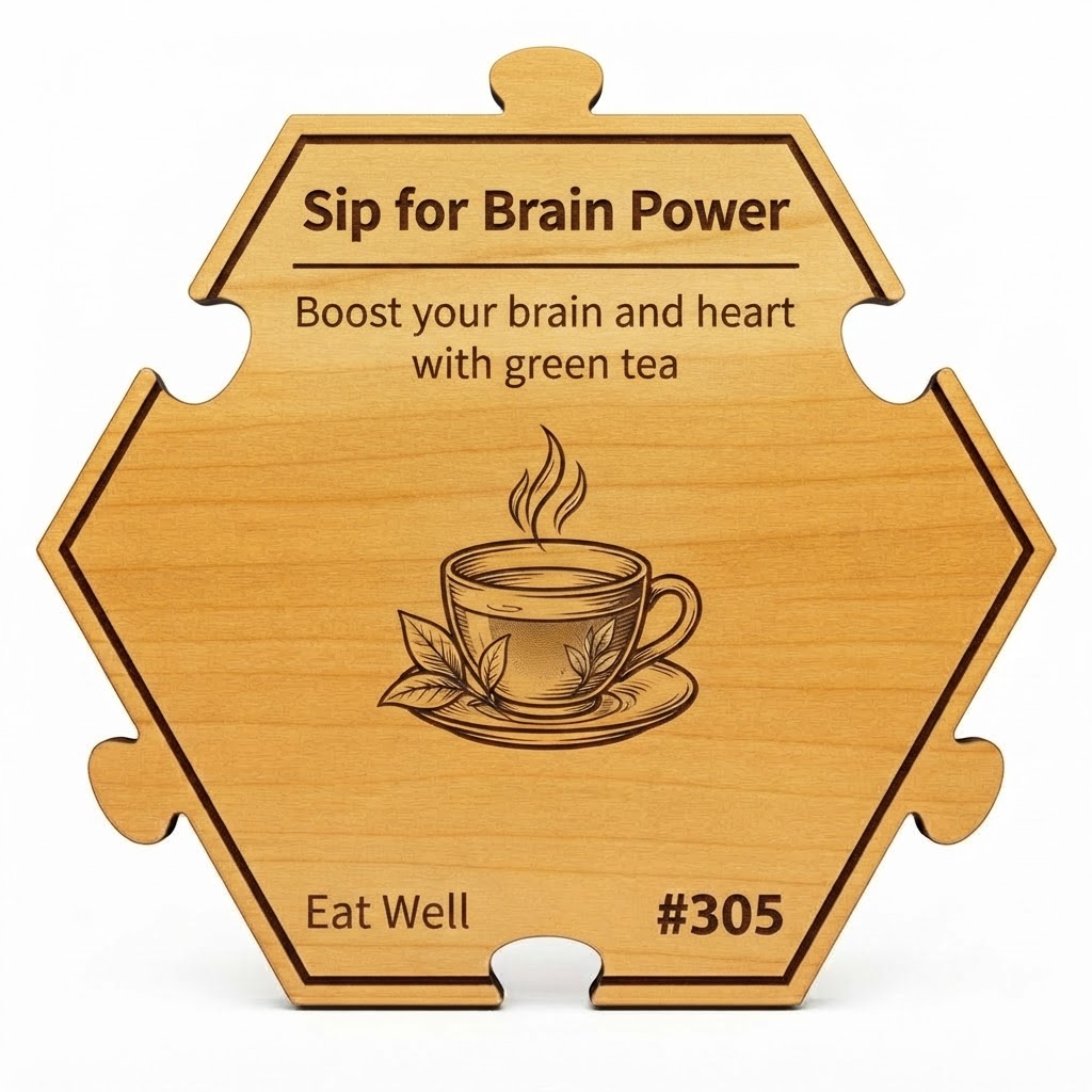 Sip for Brain Power puzzle piece from the Eat Well Set set