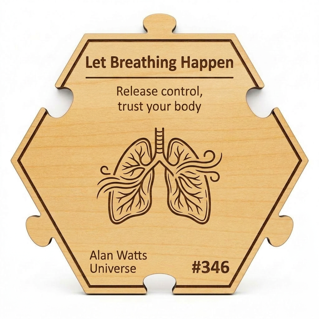 Let Breathing Happen puzzle piece from the Alan Watts Universe set