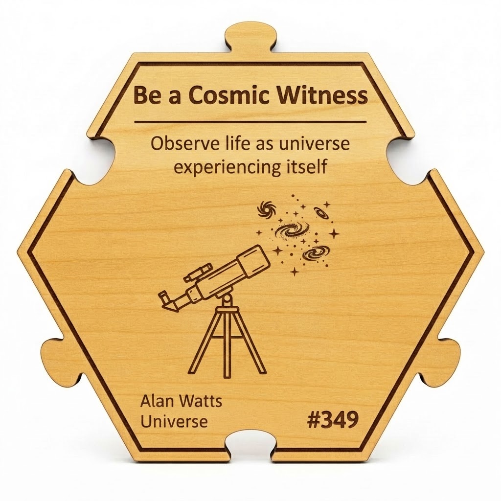 Be a Cosmic Witness puzzle piece from the Alan Watts Universe set