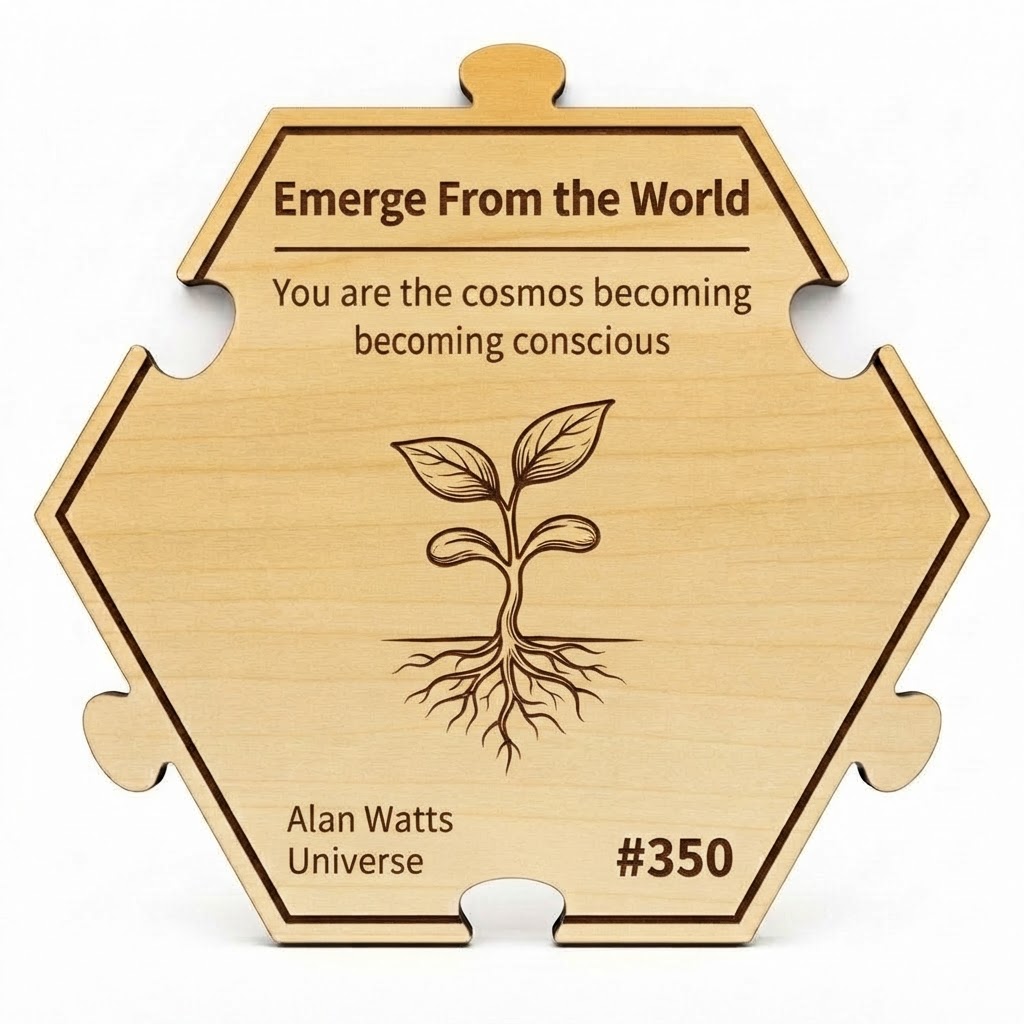 Emerge From the World puzzle piece from the Alan Watts Universe set