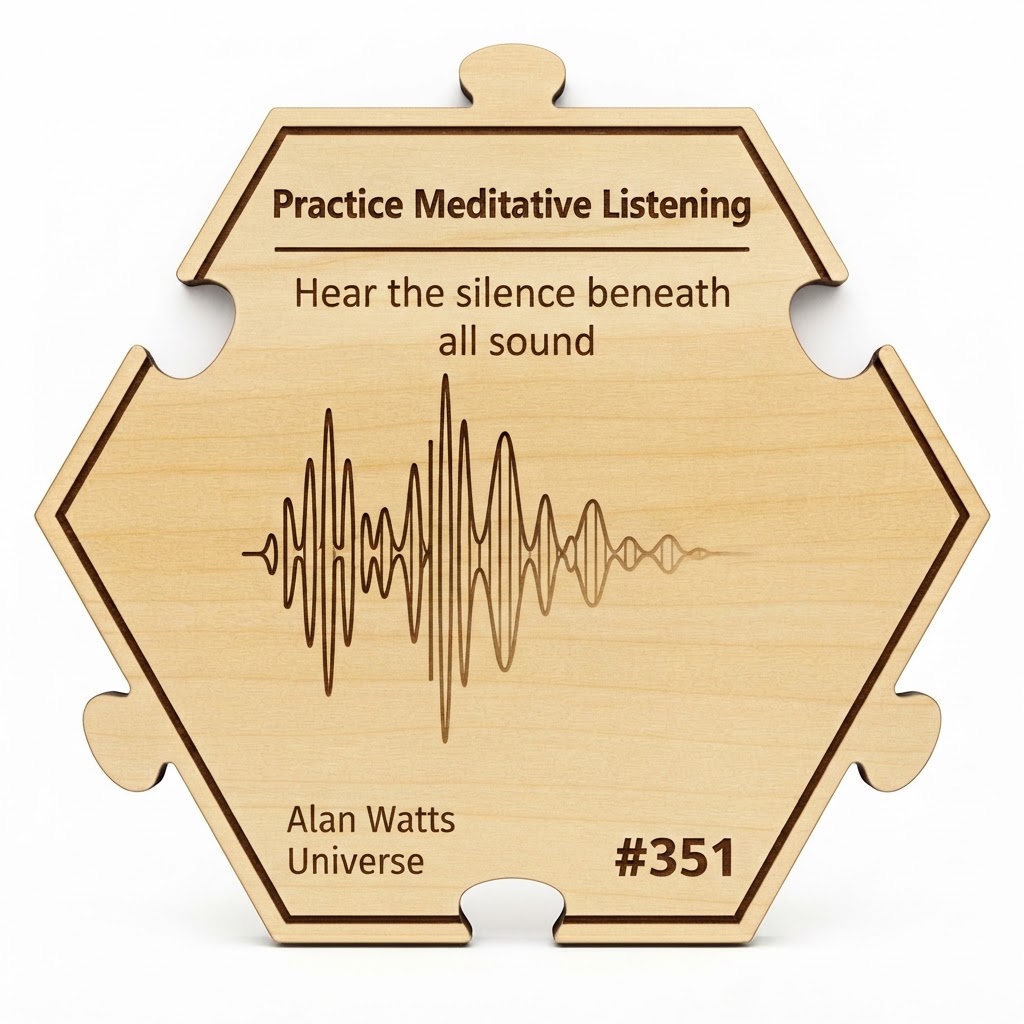 Practice Meditative Listening puzzle piece from the Alan Watts Universe set