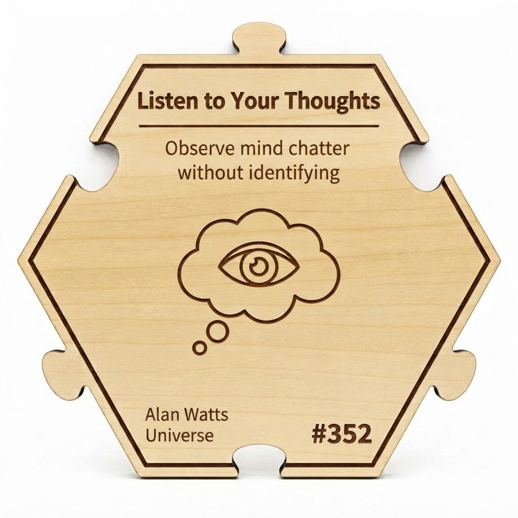 Listen to Your Thoughts puzzle piece from the Alan Watts Universe set