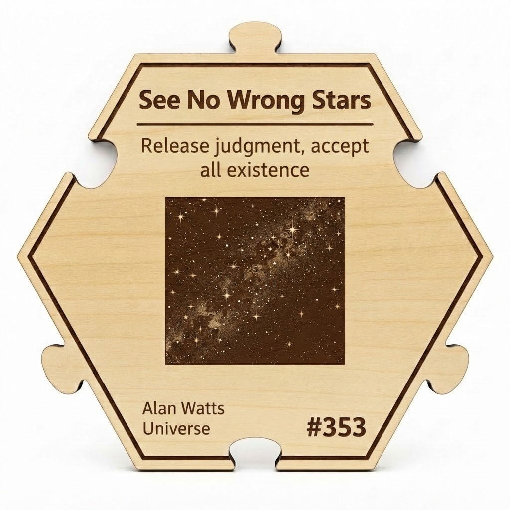 See No Wrong Stars puzzle piece from the Alan Watts Universe set