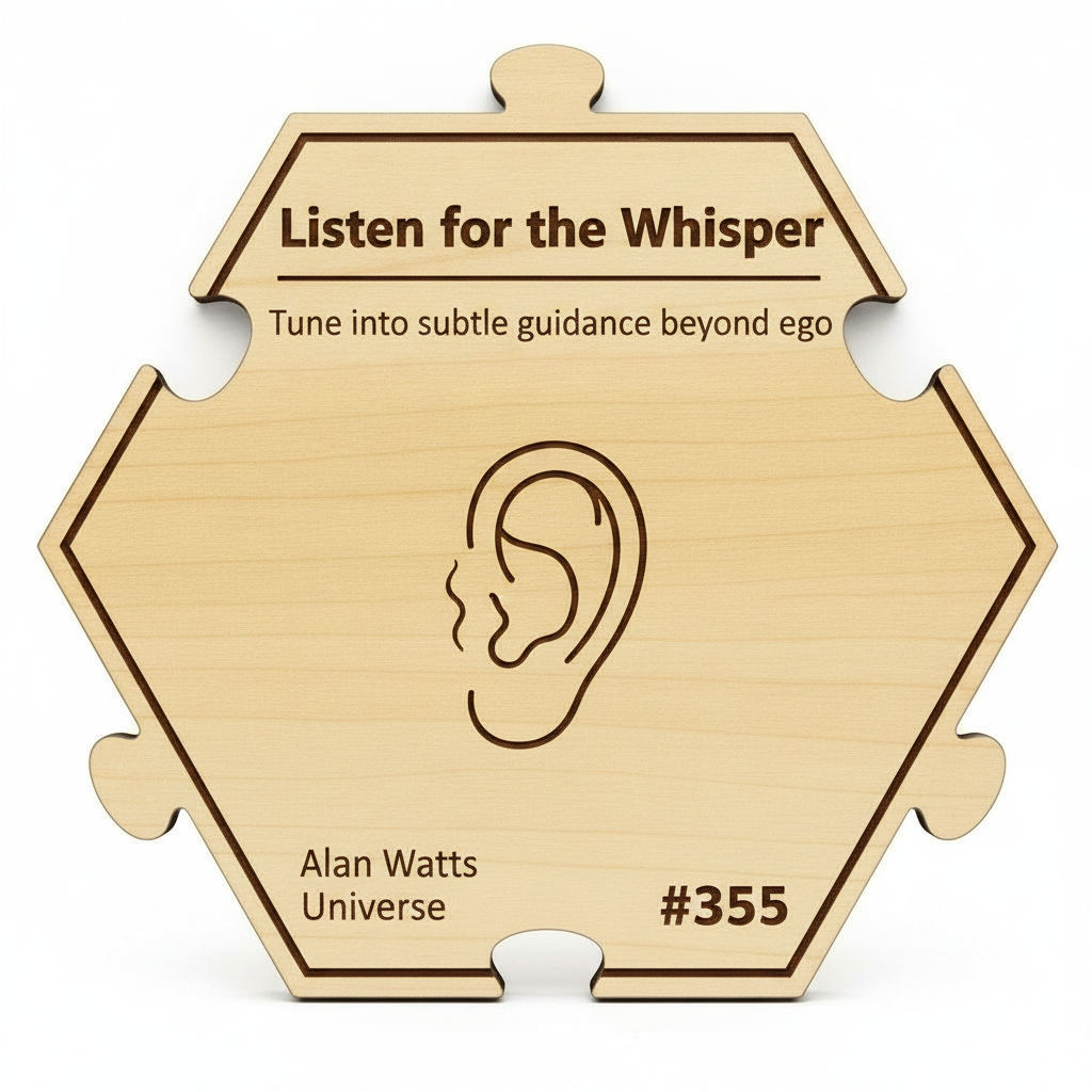 Listen for the Whisper puzzle piece from the Alan Watts Universe set