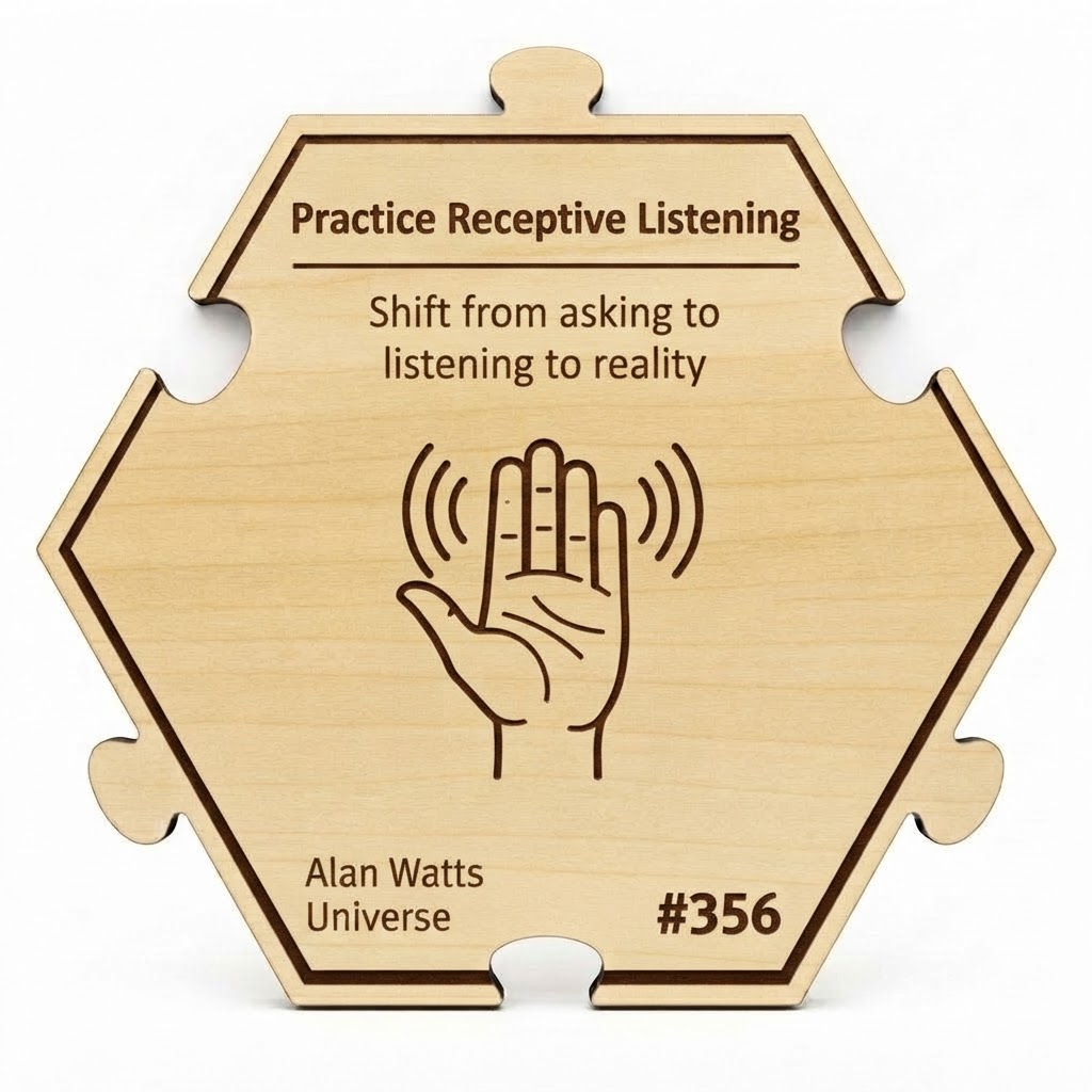 The Practice of Receptive Listening puzzle piece from the Alan Watts Universe set