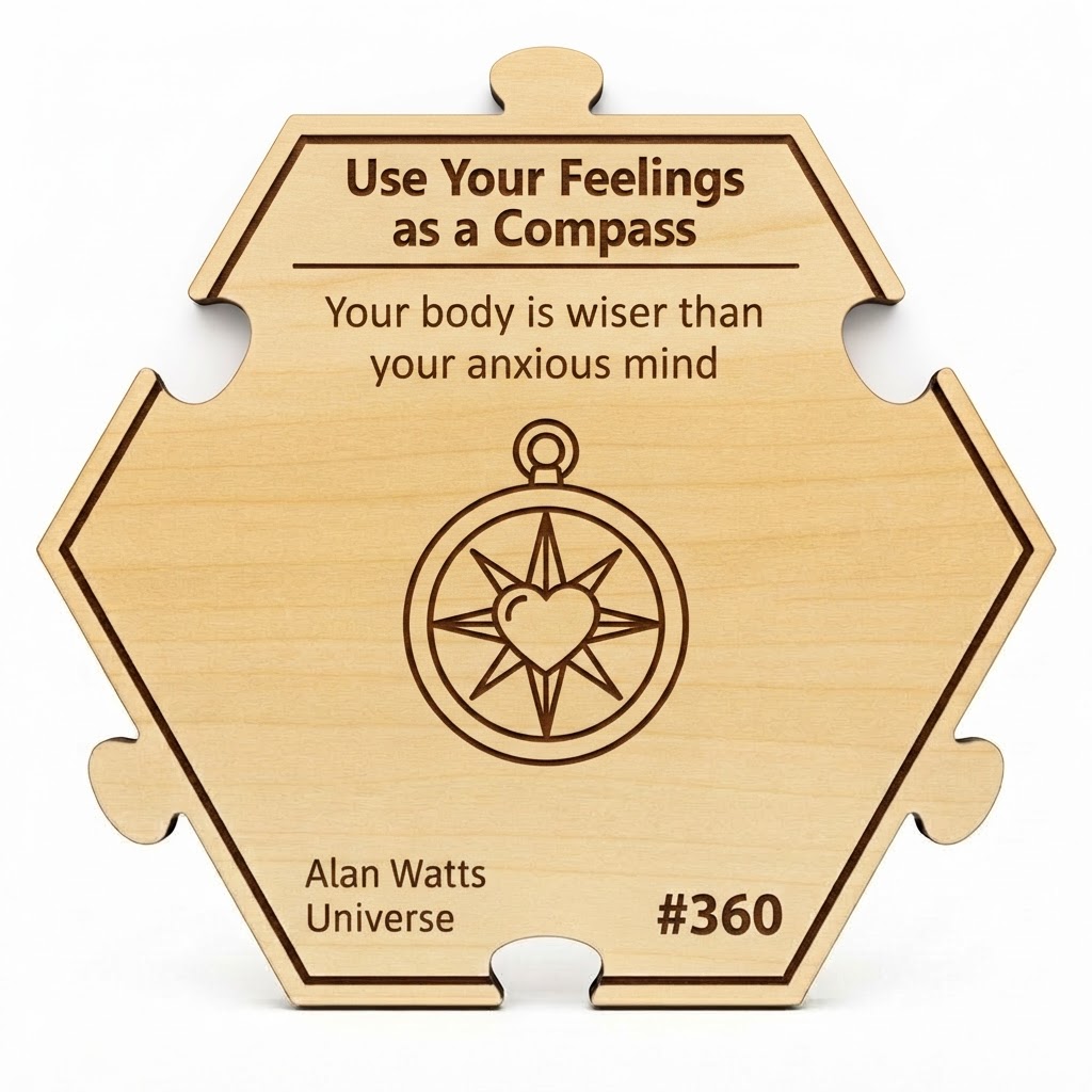 Use Your Feelings as a Compass puzzle piece from the Alan Watts Universe set