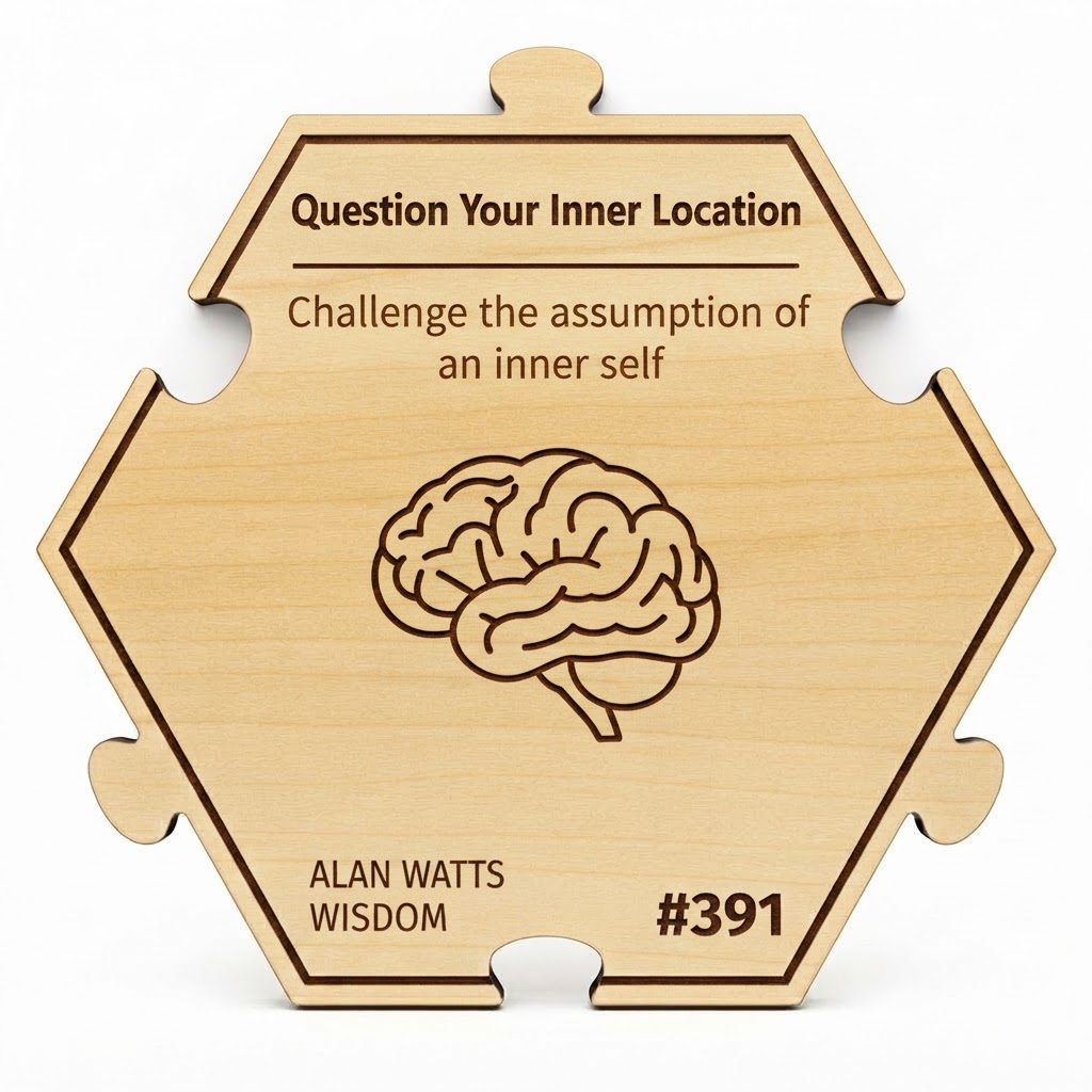 Question Your Inner Location puzzle piece from the Alan Watts Wisdom set
