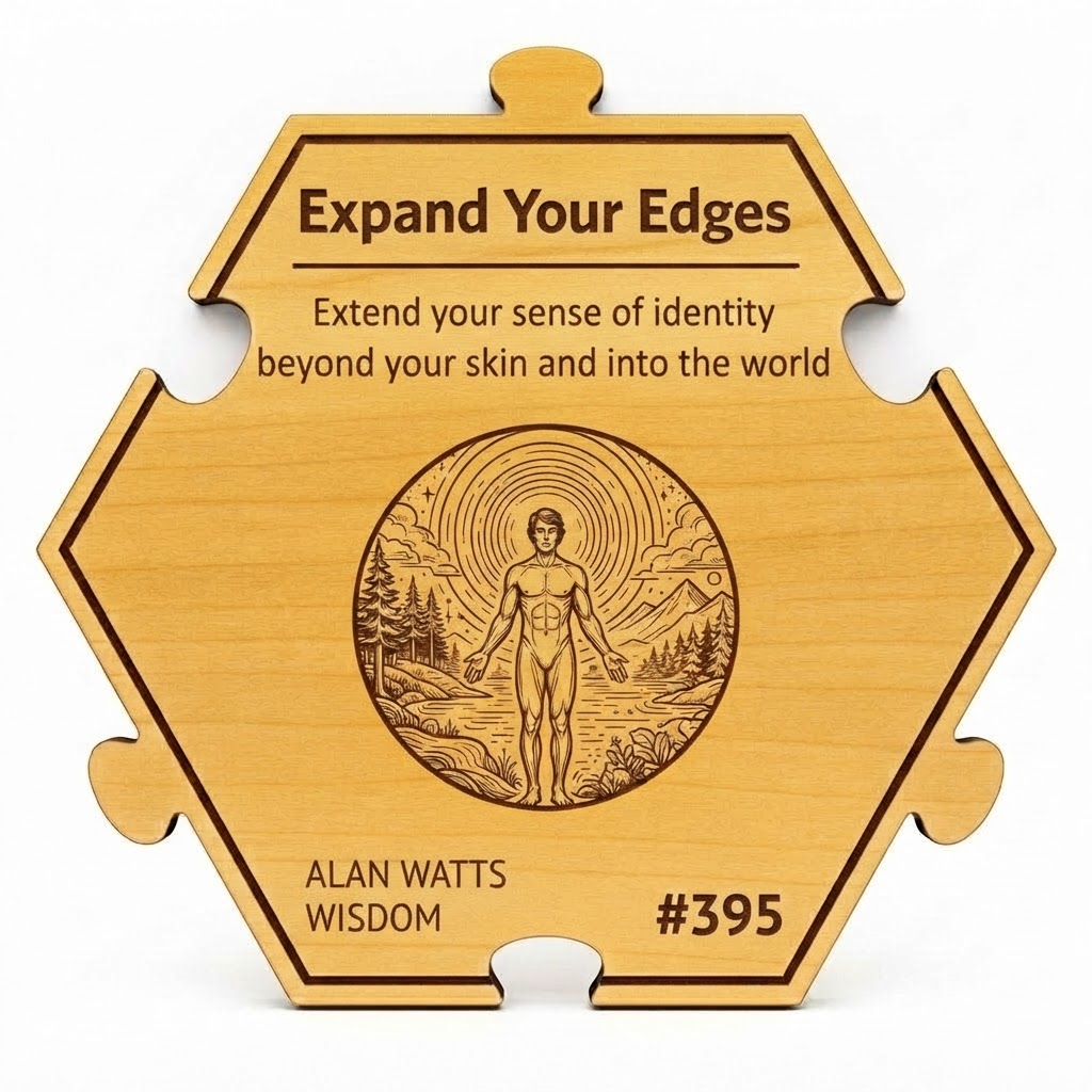 Expand Your Edges puzzle piece from the Alan Watts Wisdom set