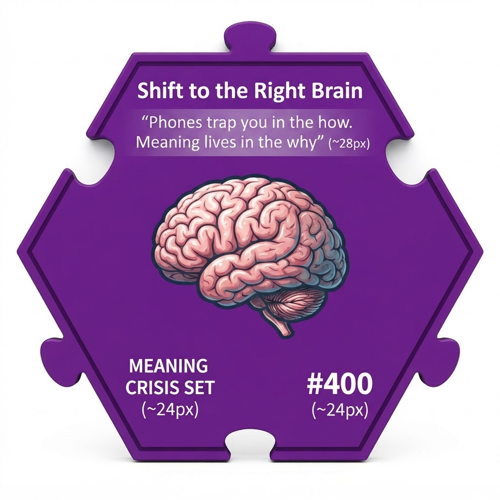 Shift to the Right Brain puzzle piece from the Meaning Crisis Set set