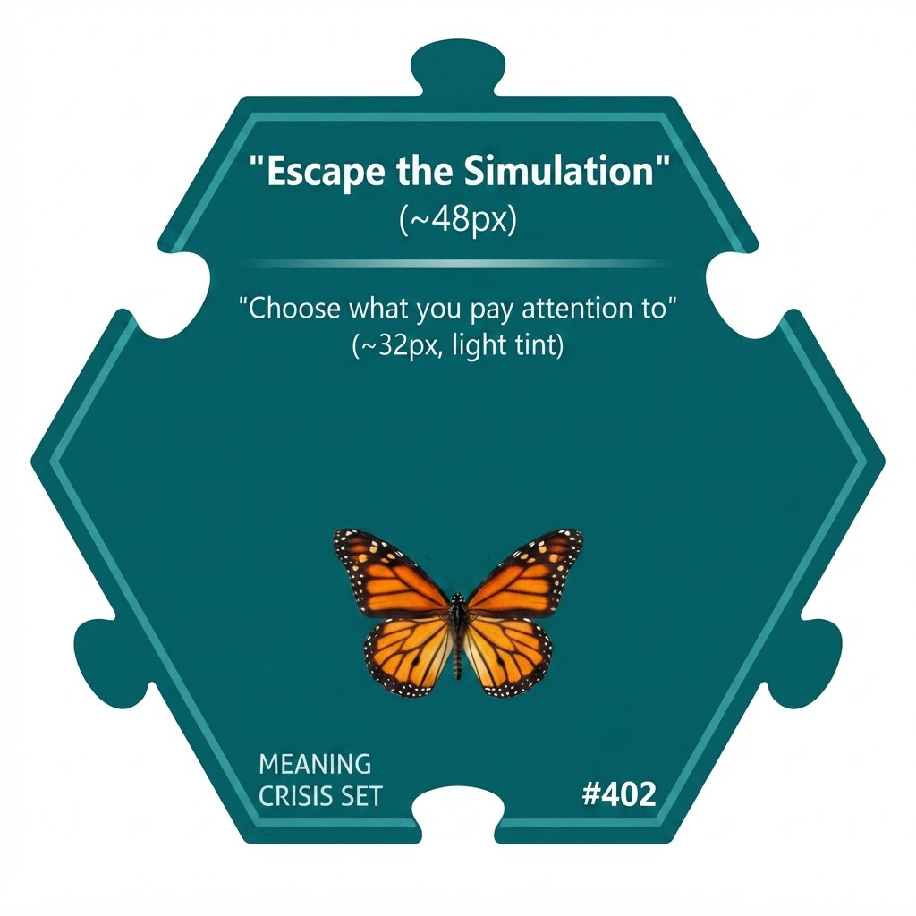 Escape the Simulation puzzle piece from the Meaning Crisis Set set