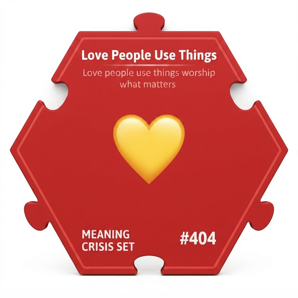Love People Use Things puzzle piece from the Meaning Crisis Set set